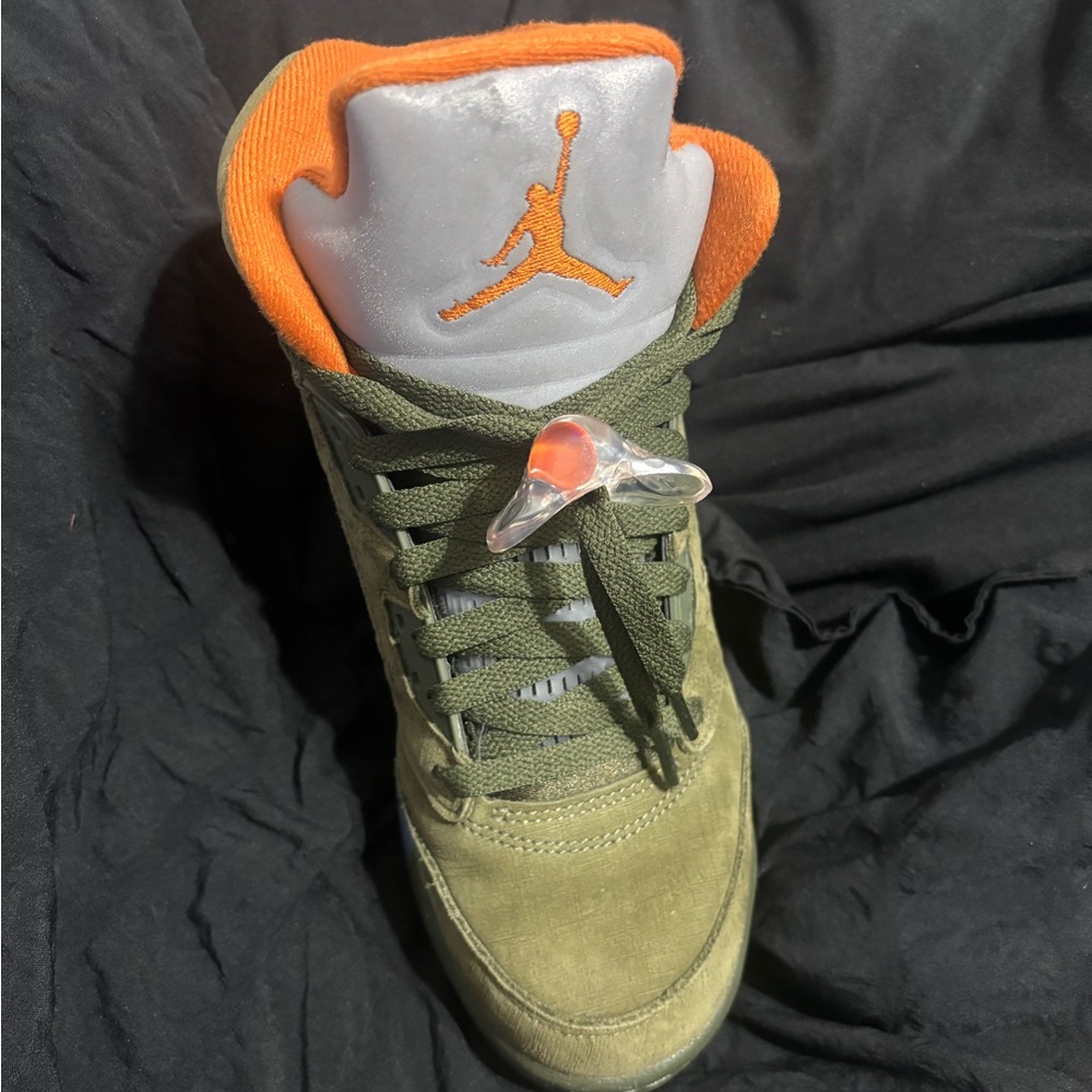Jordan Kids Sneakers - Olive Green and Orange